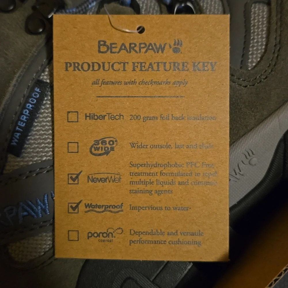 Nwt Women's Bearpaw Corsica Waterproof Hiking Boots Sz 9 - Picture 4 of 4